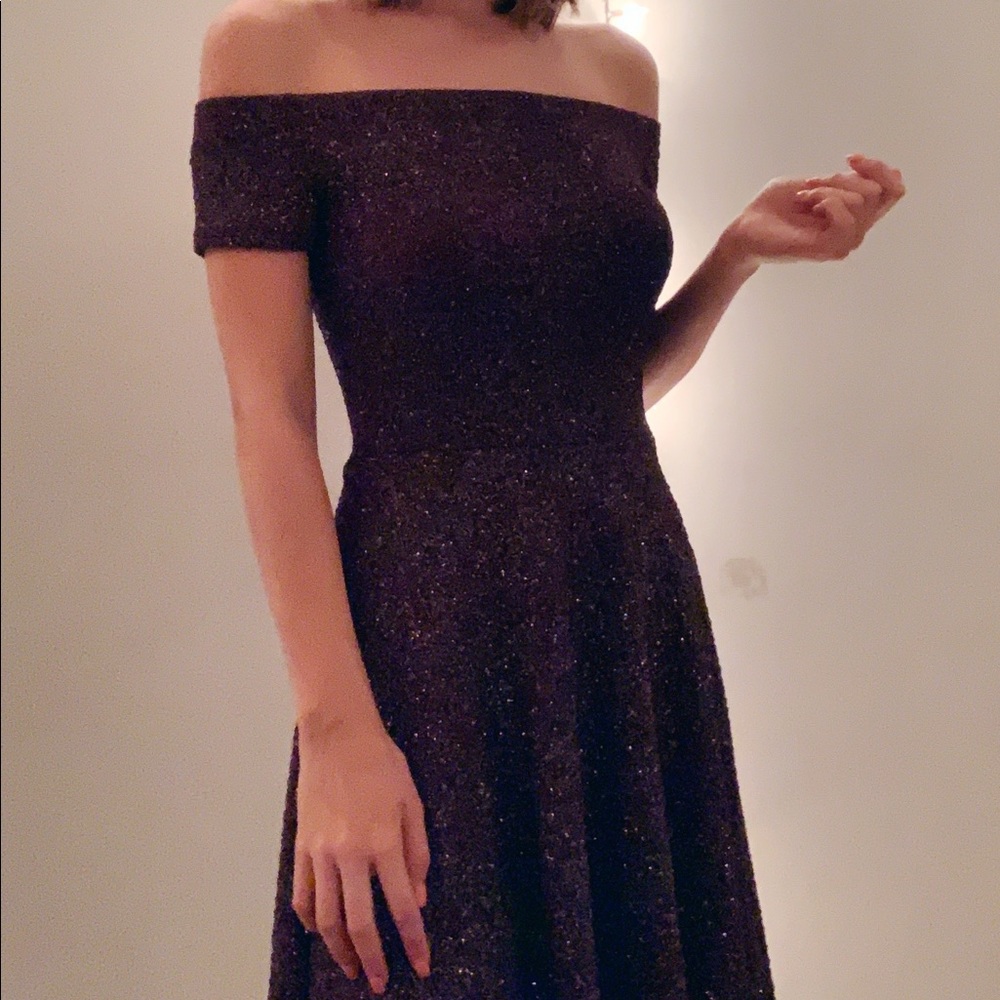 Deep purple high low dress
